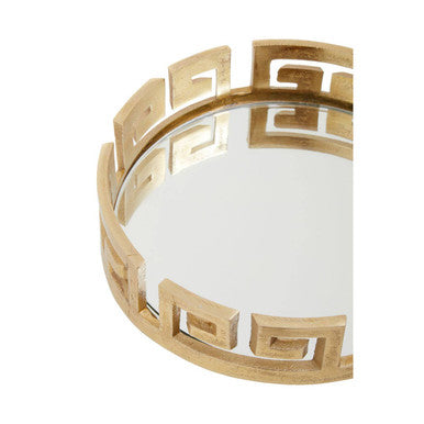 Delphi Round Gold Finish Tray