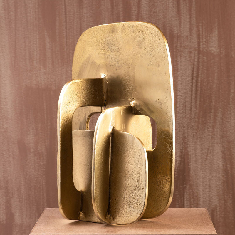 Prato Gold Finish Abstract Sculpture
