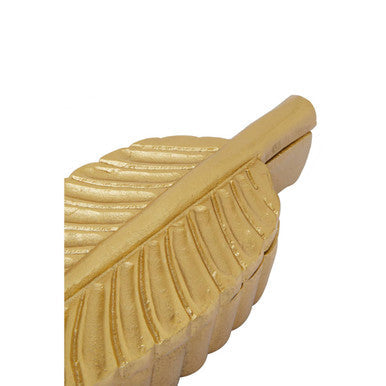 Gold Finish Plume Box | Prato