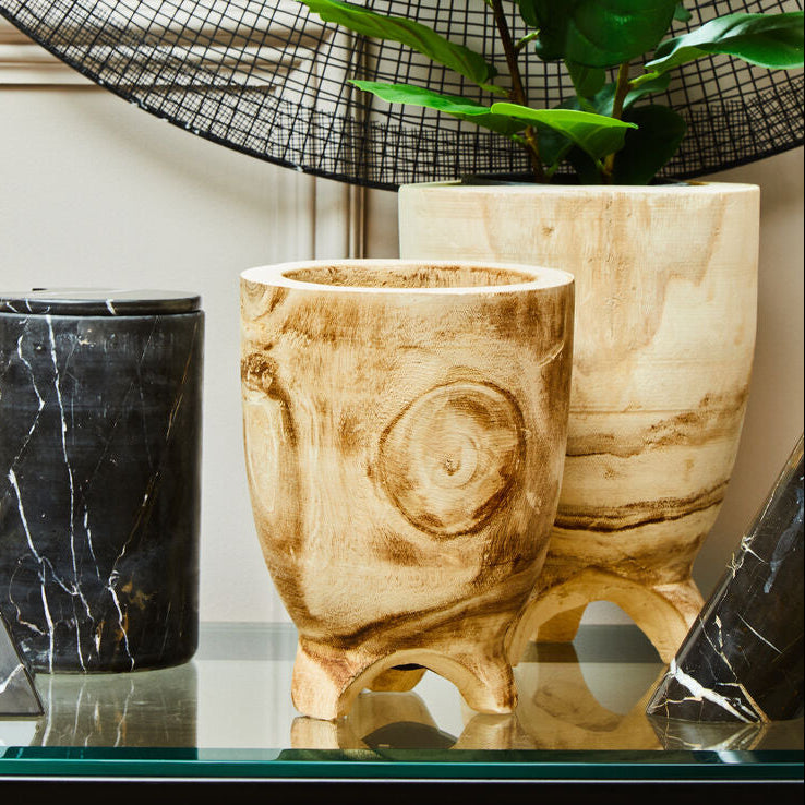 Arlo Large Natural Wooden Planter