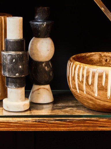 Arlo Small Brown and Natural Round Bowl