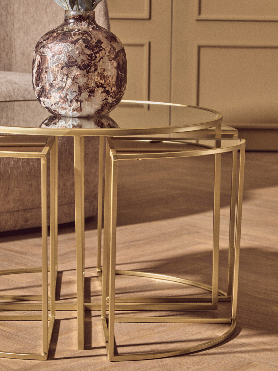 Garan Brown Marble Effect Glass Vase