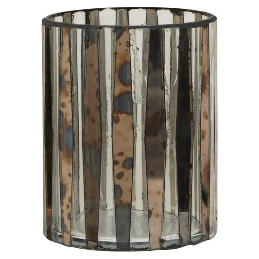 Smoked Antique Finish Small Candle Holder | Gaia