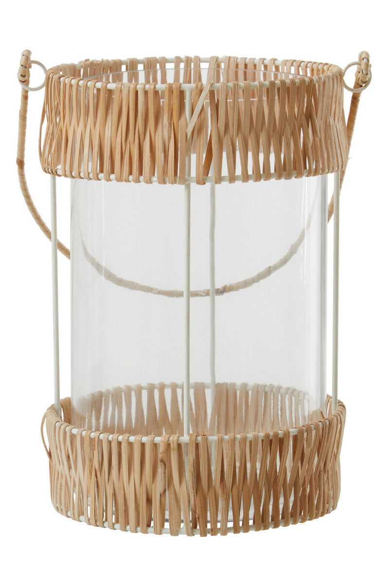 Kuta Natural And White Large Lantern