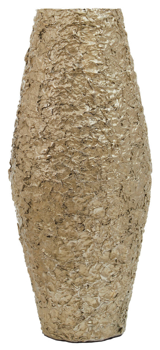 Large Gold Textured Metal Vase | Akola