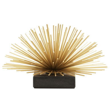 Mirano Gold Finish Starburst With Black Marble Base