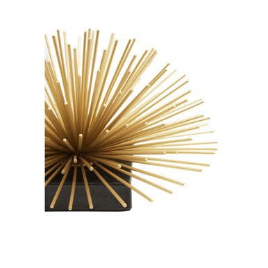 Mirano Gold Finish Starburst With Black Marble Base