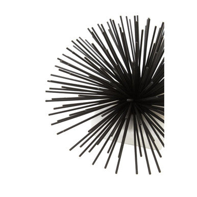 Mirano Black Finish Starburst With White Marble Base