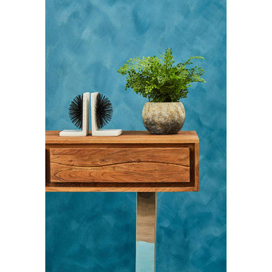 Mirano Set Of Two Black Finish Starburst Bookends