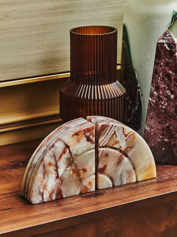 Oleena Set Of Two Onyx Bookends