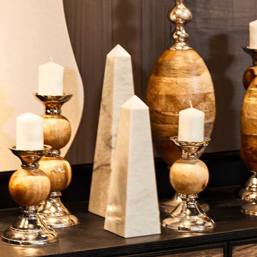 Salmo Large White Marble Obelisk