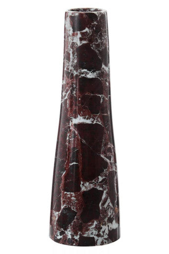 Red Marble Tapered Vase | Salmo