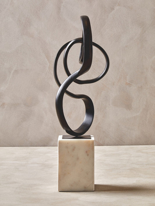 Black Finish Aluminium Knot Sculpture | Mirano