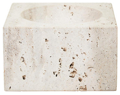 Travertine Square Decorative Bowl | Tibor
