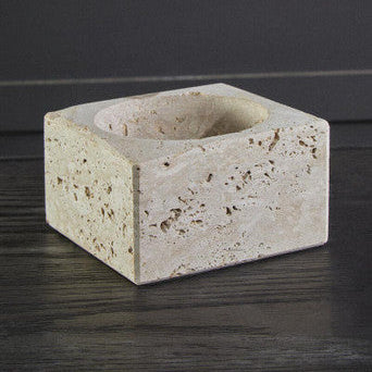 Travertine Square Decorative Bowl | Tibor