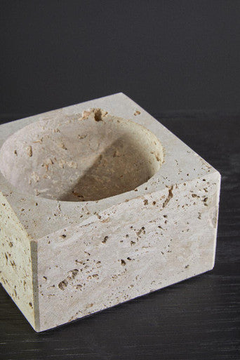 Travertine Square Decorative Bowl | Tibor