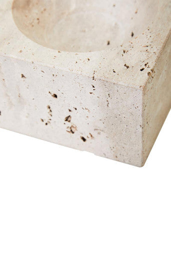 Travertine Square Decorative Bowl | Tibor