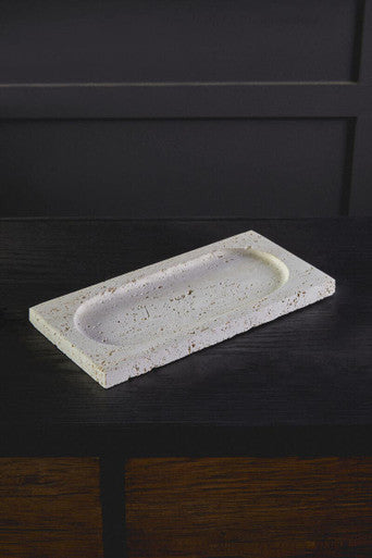 Travertine Rectangular Decorative Tray | Tibor