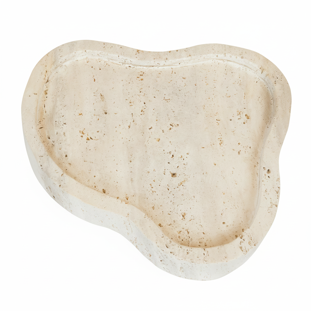 Tibor Travertine Irregular Tray