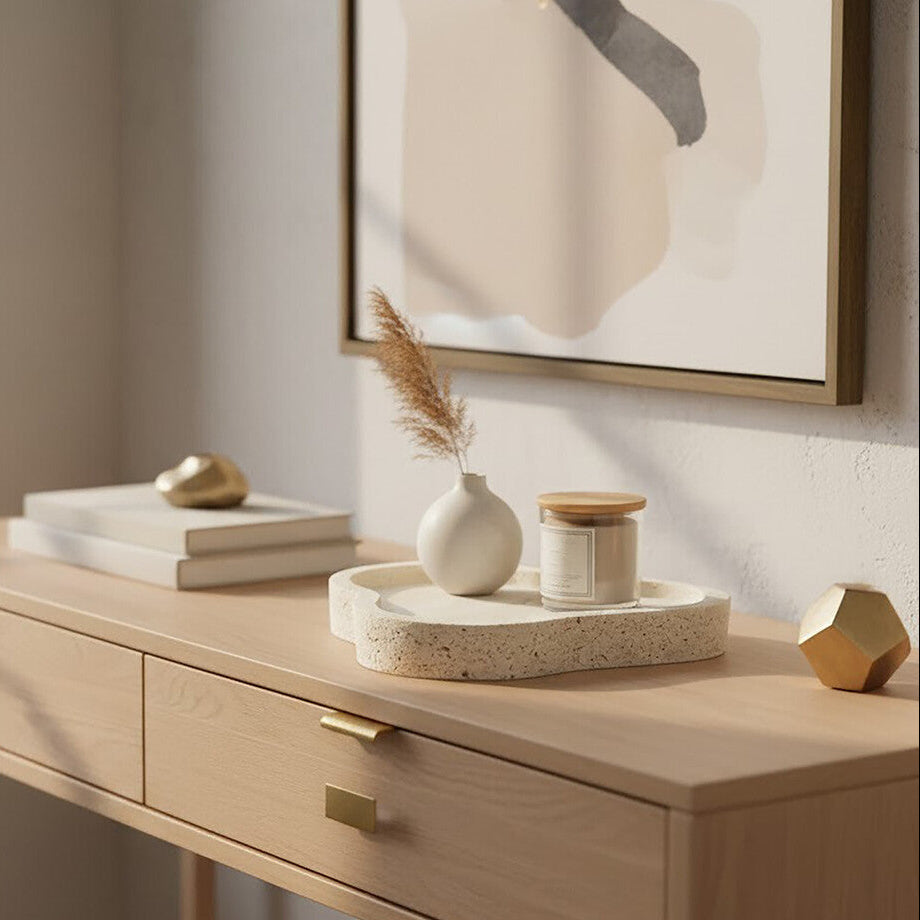 Tibor Travertine Irregular Tray