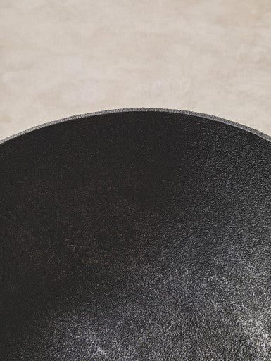 Large Textured Black Pedestal Bowl | Deriva