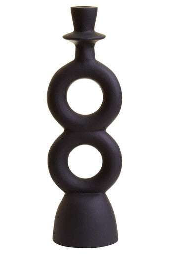 Large Black Candle Holder | Hapax