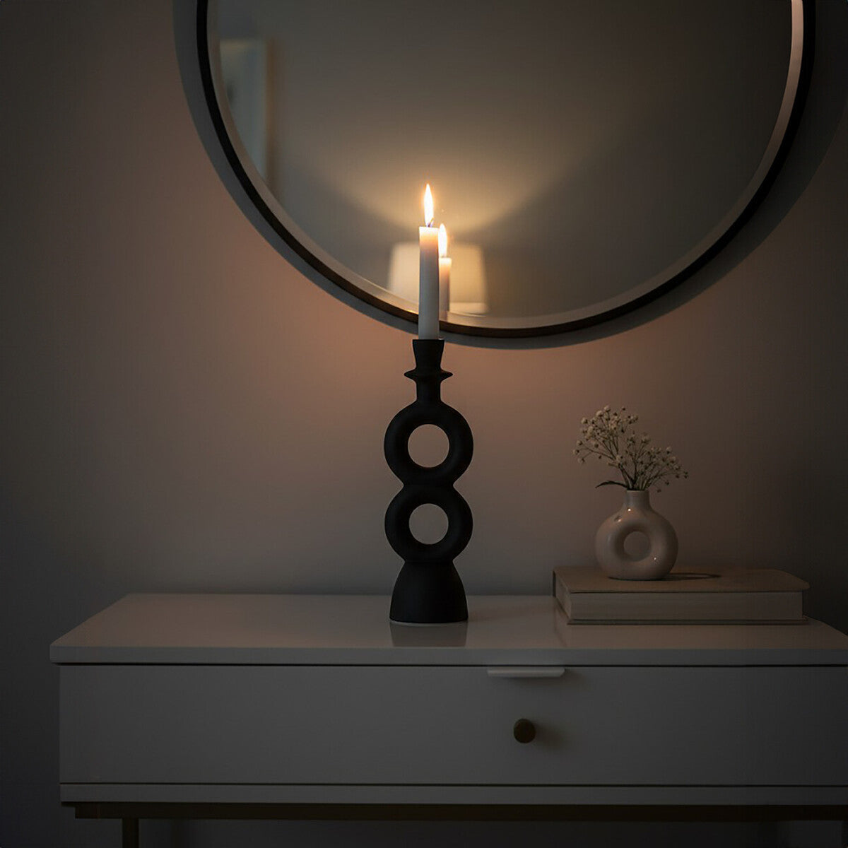 Large Black Candle Holder | Hapax