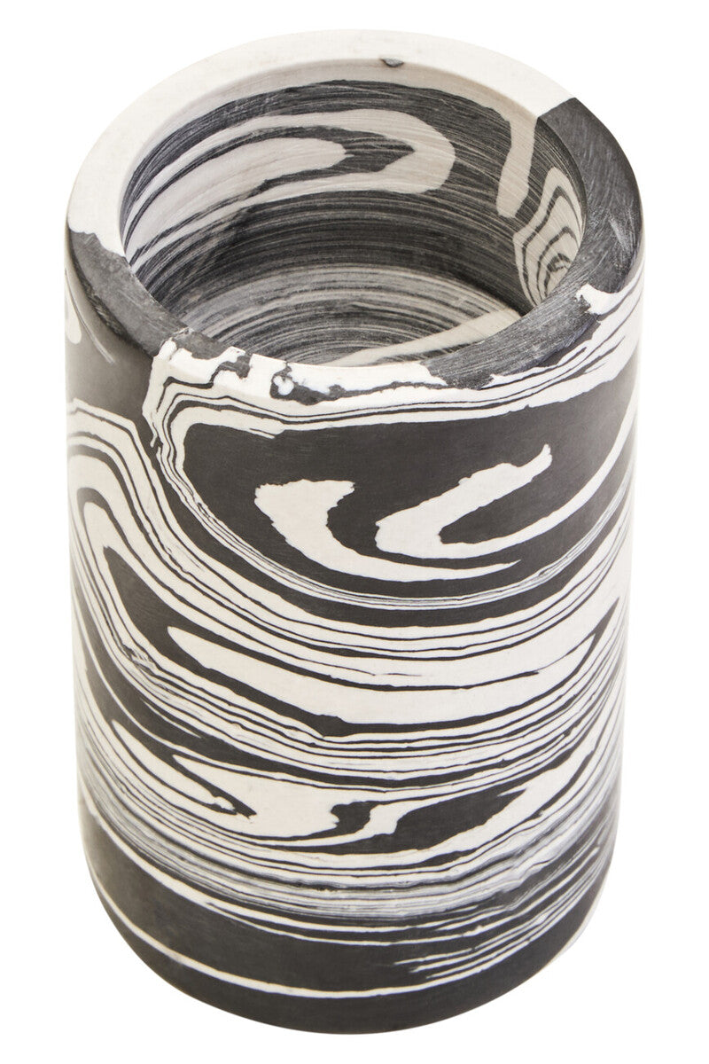 Black and White Marble Two Way Candle Holder | Helsa