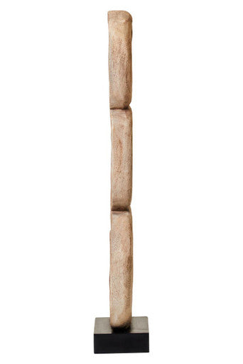 Fidel Natural Mango Wood Stacked Ring Sculpture