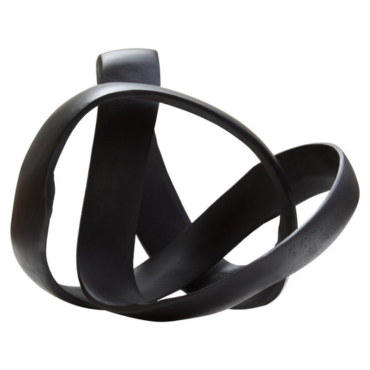 Matt Black Nickel Finish Knot Sculpture | Prato