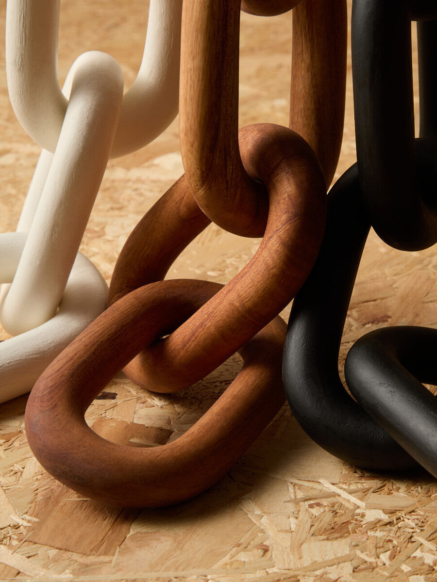 Cato Brown Wood 5 Link Table Decor Chain