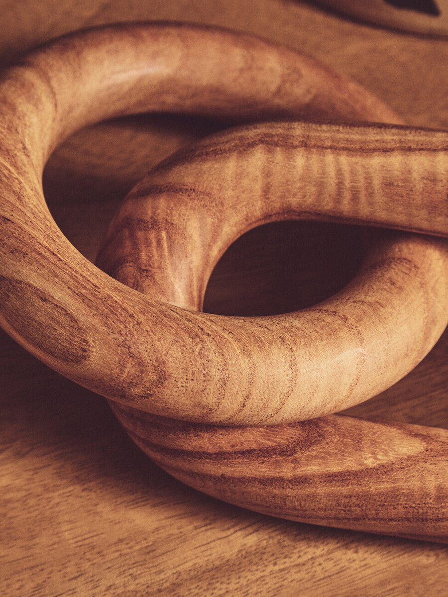 Cato Natural Wood 2 Link Chain Decor