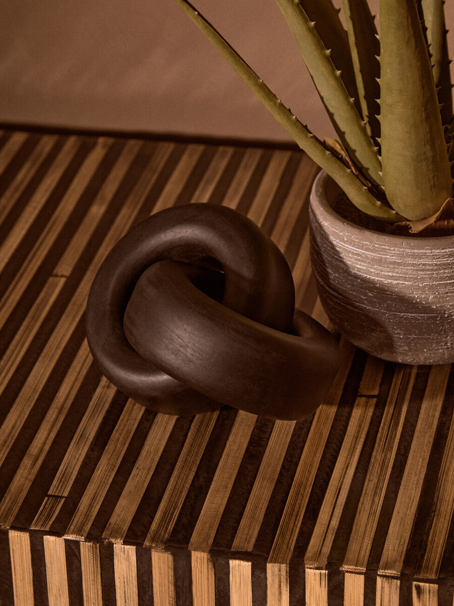 Cato Black Wood Large Knot Decor