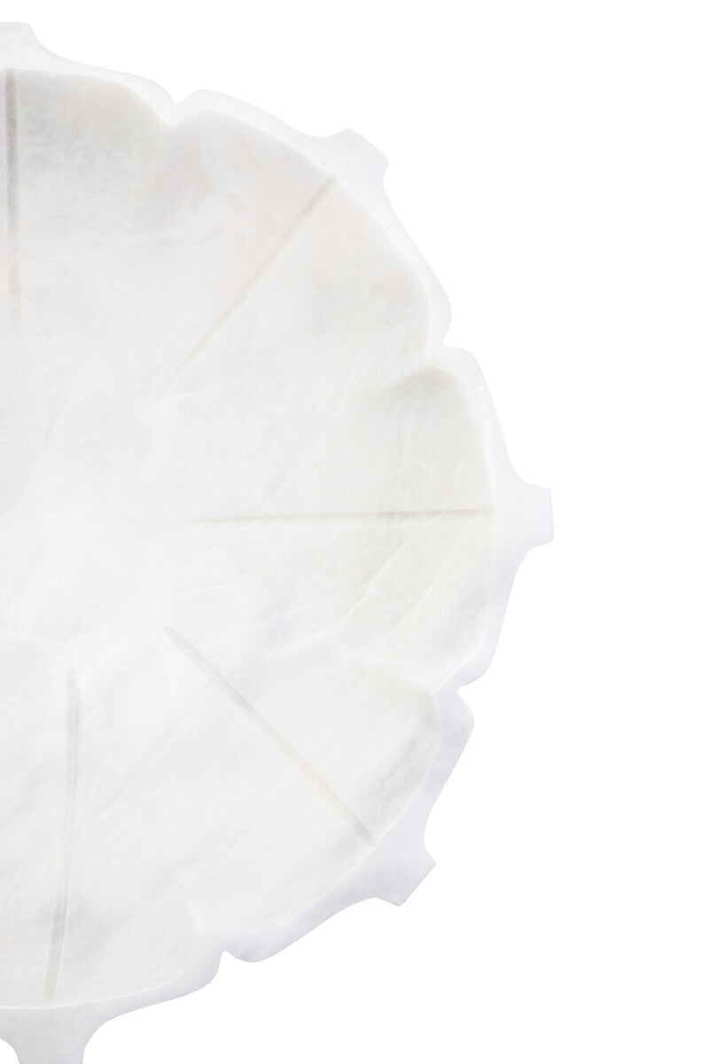 Large White Marble Lotus Bowl | Zoro