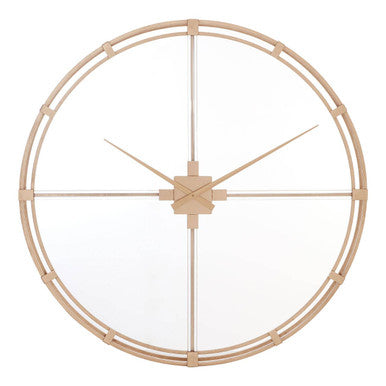 110cm Dia Gold Finish Metal Wall Clock | Beauly