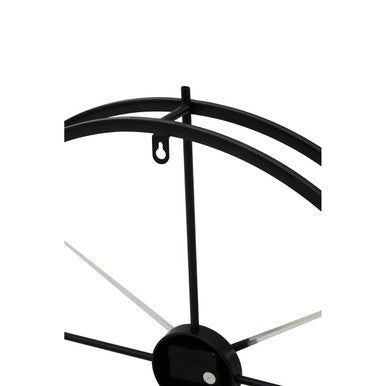 60cm Dia Large Black Finish Wall Clock | Kent