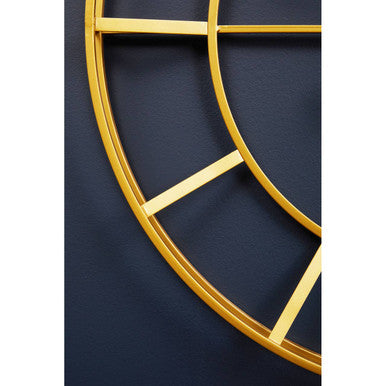 60cm Dia Large Gold Finish Metal Wall Clock | Kent