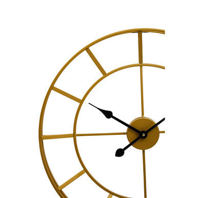 60cm Dia Large Gold Finish Metal Wall Clock | Kent