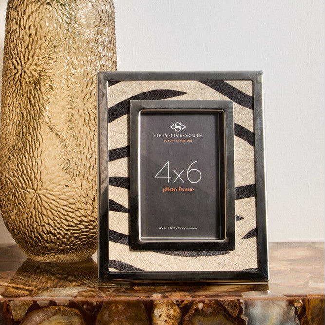 4in x 6in Zebra Design Photo Frame | Kensington Townhouse
