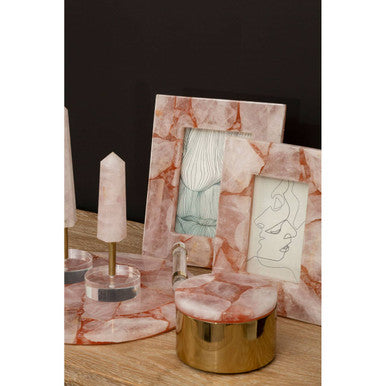 Bowerbird Small Pink Quartz Photo Frame