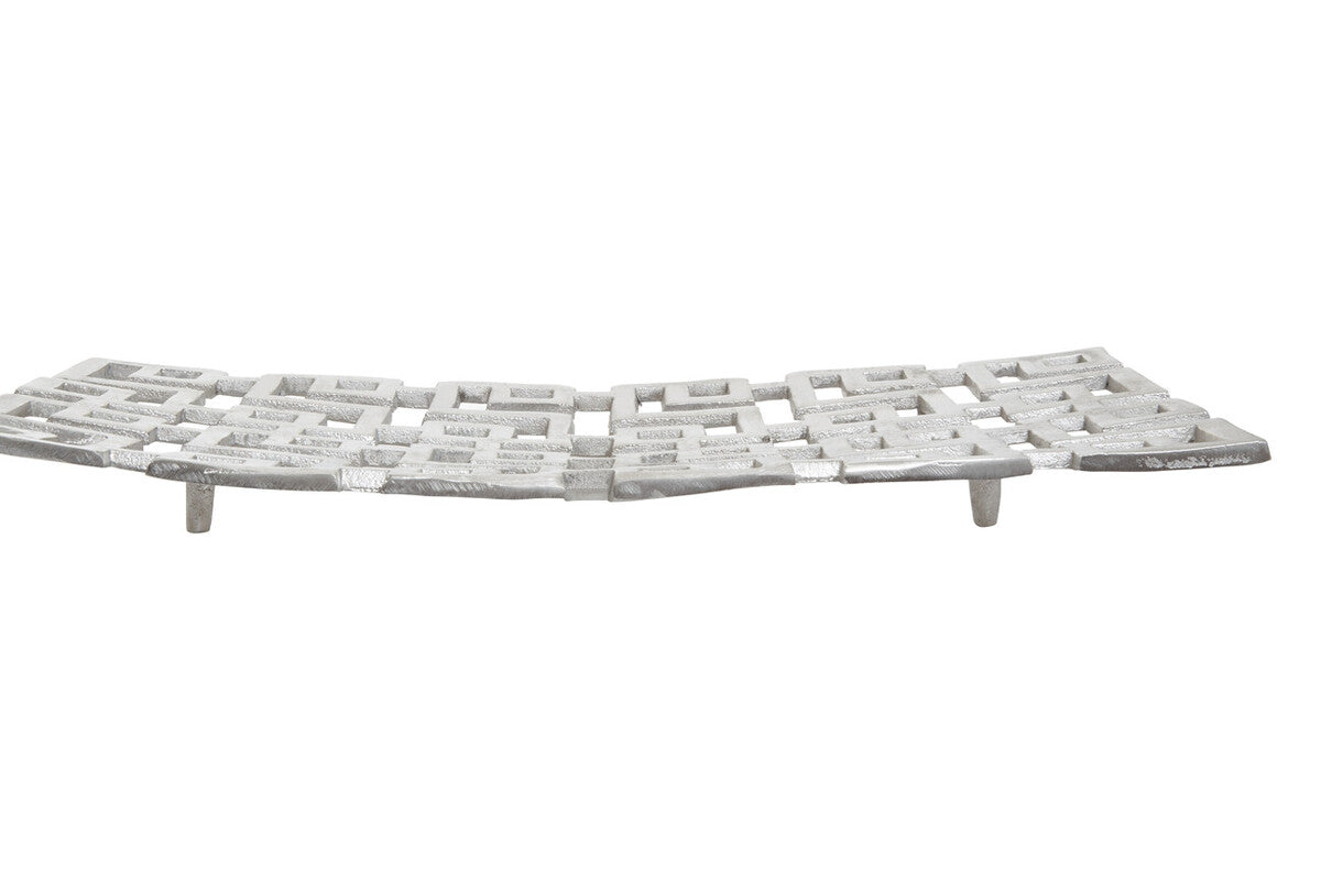 Delphi Large Plate in Silver Finish