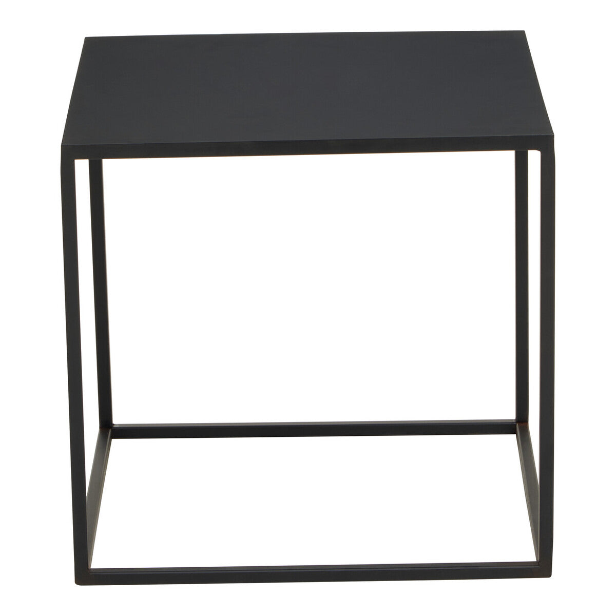 Three Piece Black and White Ombre Coffee Table Set with Slim Metal Frame, Ramus