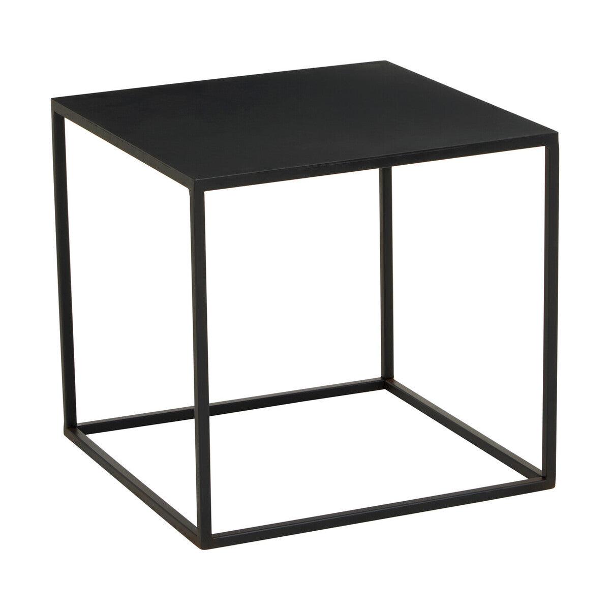 Three Piece Black and White Ombre Coffee Table Set with Slim Metal Frame, Ramus
