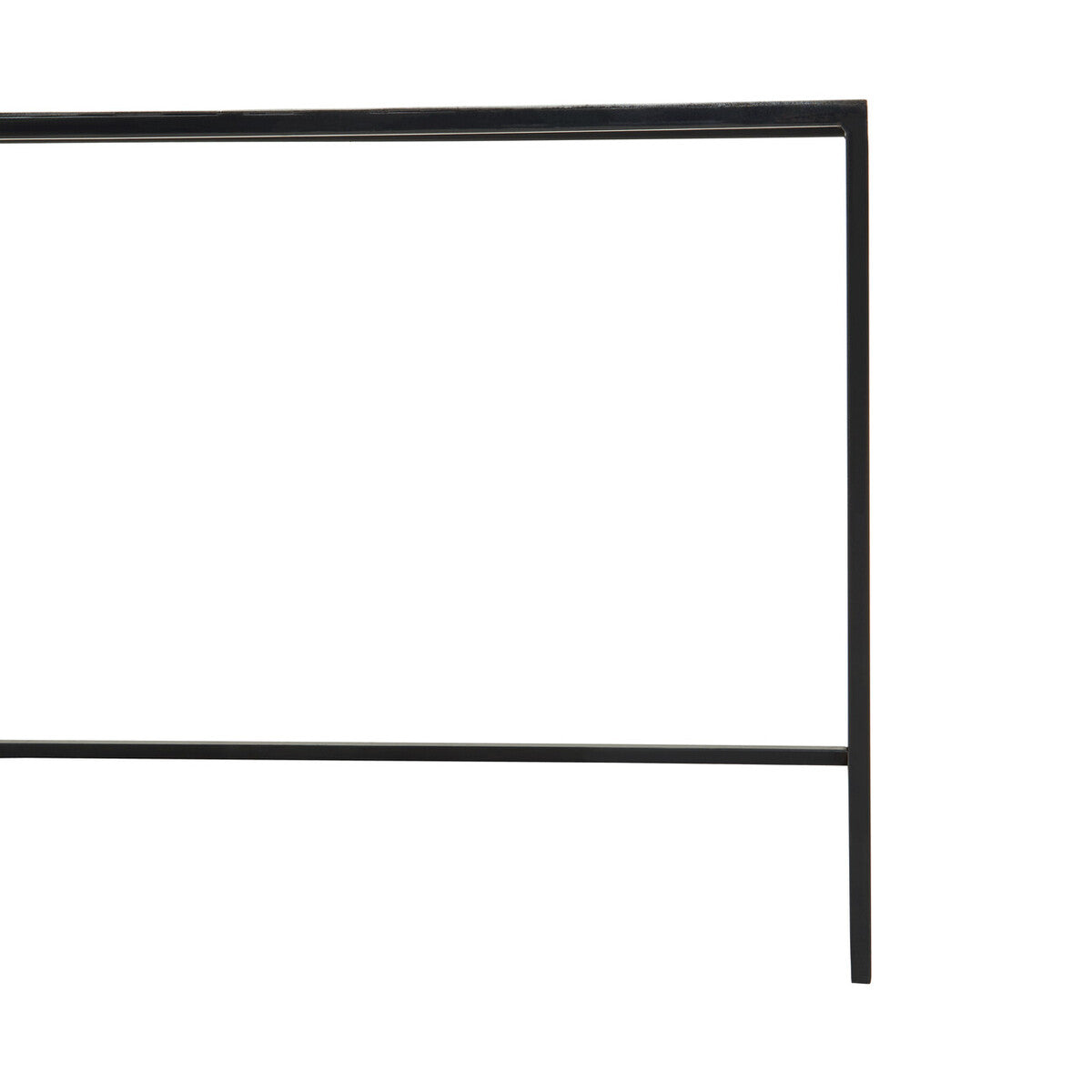 Three Piece Black and White Ombre Coffee Table Set with Slim Metal Frame, Ramus