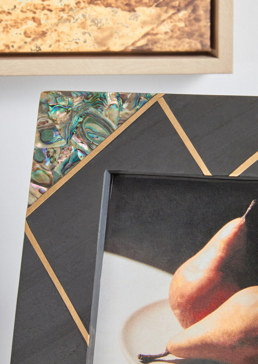 4In X 6In Mother of Pearl and Gold Inlay Small Photo Frame | Oriana
