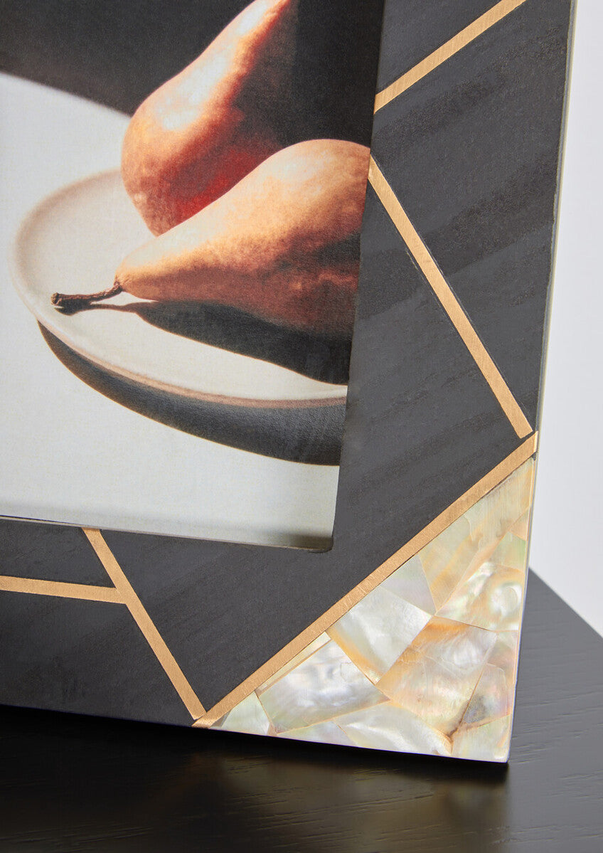 4In X 6In Mother of Pearl and Gold Inlay Small Photo Frame | Oriana