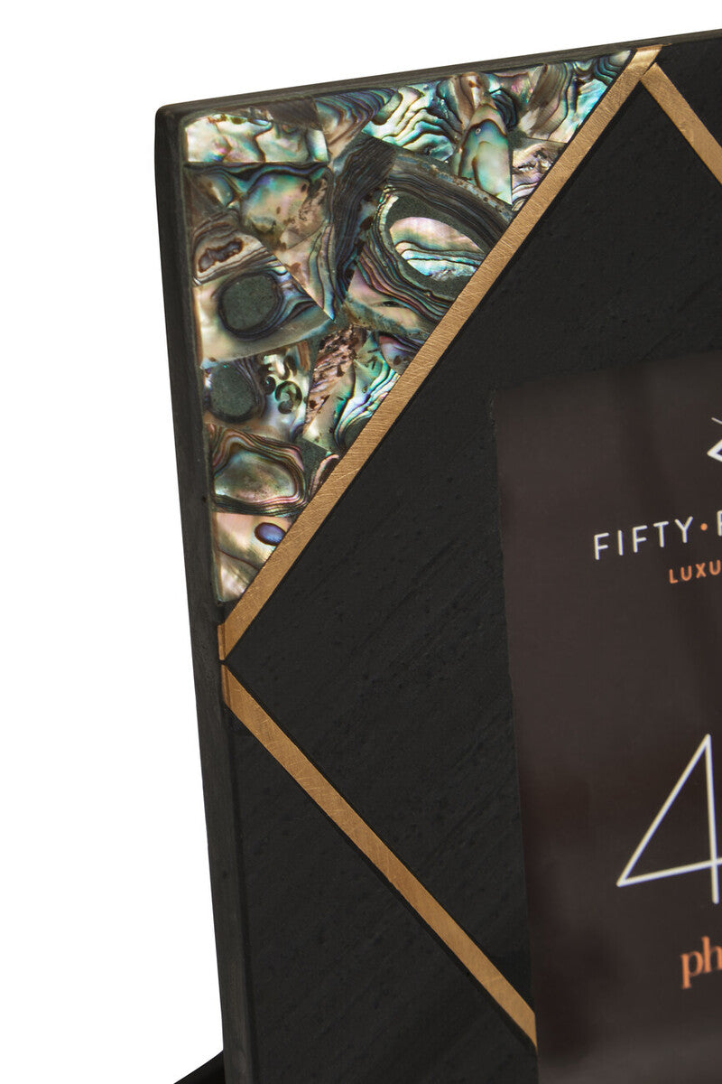 4In X 6In Mother of Pearl and Gold Inlay Small Photo Frame | Oriana