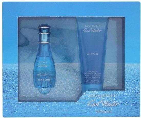 Davidoff Cool Water Woman Gift Set 30ml EDT + 75ml Body Lotion Women's Fragrance