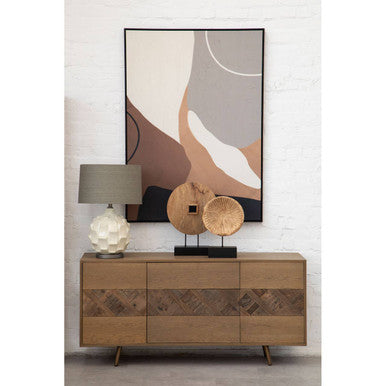 Usha Table Lamp With Grey And Brown Shade