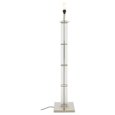 Camile Clear Floor Lamp with Black Shade